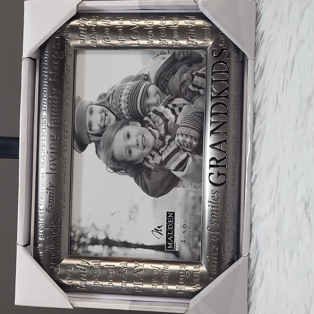 Malden Silver Grandkids 4x6 Picture Frame, New in Box